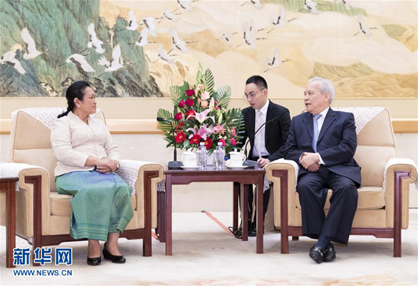 埔寨参议院第八委员会主席棉森安MG不朽情缘、王钦敏分别会见柬